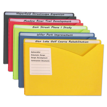 C-Line® Write-on Poly File Jackets, Straight Tab, Letter Size, Assorted Colors, 25-box freeshipping - TVN Wholesale